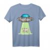 Ufo Alien Takes Cow Retro Pixel Art T-Shirt - Perfekt als Geschenk für Sci-Fi und Pixel Art Fans