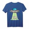 Ufo Alien Takes Cow Retro Pixel Art T-Shirt - Perfekt als Geschenk für Sci-Fi und Pixel Art Fans