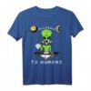Allergic To Humans Lustiges Alien Ufo Schnupfen T-Shirt – Witziges Sci-Fi Geschenk für Freunde & Familie