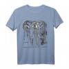 Elefant Tier Afrika Kunst Zeichnung T-Shirt - Perfektes Geschenk für Tierliebhaber und Freunde der afrikanischen Wildtiere