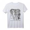 Elefant Tier Afrika Kunst Zeichnung T-Shirt - Perfektes Geschenk für Tierliebhaber und Freunde der afrikanischen Wildtiere