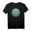 Hübsches blaugrünes Ombre Damen Boho T-Shirt mit Mandala - Spirituelles Mode-Statement für Meditation, Yoga & Bohème-Lifestyle