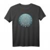 Hübsches blaugrünes Ombre Damen Boho T-Shirt mit Mandala - Spirituelles Mode-Statement für Meditation, Yoga & Bohème-Lifestyle