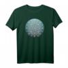 Hübsches blaugrünes Ombre Damen Boho T-Shirt mit Mandala - Spirituelles Mode-Statement für Meditation, Yoga & Bohème-Lifestyle