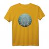 Hübsches blaugrünes Ombre Damen Boho T-Shirt mit Mandala - Spirituelles Mode-Statement für Meditation, Yoga & Bohème-Lifestyle