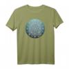 Hübsches blaugrünes Ombre Damen Boho T-Shirt mit Mandala - Spirituelles Mode-Statement für Meditation, Yoga & Bohème-Lifestyle
