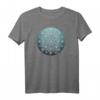 Hübsches blaugrünes Ombre Damen Boho T-Shirt mit Mandala - Spirituelles Mode-Statement für Meditation, Yoga & Bohème-Lifestyle