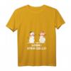 Lustiges Weihnachtshemd für Wissenschafts-Nerds | Biologie Schneemann T-Shirt mit V-Ausschnitt für Lehrer & Schüler