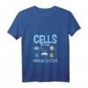 Damen Zellen des Immunsystems Wissenschaftler T-Shirt mit V-Ausschnitt – Perfektes Geschenk für Mediziner, Biologen und Wissenschaftsfans