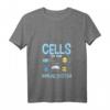 Damen Zellen des Immunsystems Wissenschaftler T-Shirt mit V-Ausschnitt – Perfektes Geschenk für Mediziner, Biologen und Wissenschaftsfans