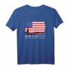 New York City Flagge mit Skyline und Freiheitsstatue Liberty T-Shirt – Vintage Retro Design, Patriotisches Geschenk für NYC Fans und Städtereise-Liebhaber