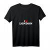 Damen I Love London Herz T-Shirt mit V-Ausschnitt – Perfektes Geschenk für London-Fans und Städte-Liebhaberinnen