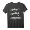 Lustiges Geimpft Entwurmt Gechipt T-Shirt mit Spritze, Wurm & Chip – Humorvolles Motiv für Ärzte, Pflegekräfte, Kinder & Familie