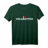 I Love Cigarettes – Herz T-Shirt für Raucher, Lustiges Weihnachts- & Geburtstagsgeschenk, Klassisch geschnitten