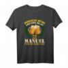 Morgens müde Abends blau Manuel T-Shirt - Lustiges Geburtstags- und Vatertagsgeschenk mit Spruch für Manuel