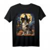 Ästhetisches Halloween Papillon Hund Hexe Kürbis T-Shirt – Charmantes Motiv für Hundeliebhaber & Halloween-Fans