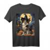 Ästhetisches Halloween Papillon Hund Hexe Kürbis T-Shirt – Charmantes Motiv für Hundeliebhaber & Halloween-Fans