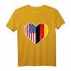 Deutsch Amerikanisches Herz T-Shirt - Stolz auf doppelte Herkunft, Flagge von Deutschland und USA, ideales Geschenk für Familien und Freunde