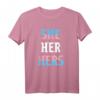 She Her Hers Pronomen LGBTQIA Trans Pride Flag T-Shirt – Unterstützung & Stolz für Transgender & LGBTQIA Community