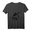 Damen Tier Silhouette T-Shirt mit V-Ausschnitt – Perfektes Geschenk für Naturliebhaber, Tierfreunde & Tierliebhaber zu Geburtstag & Weihnachten