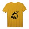 Damen Tier Silhouette T-Shirt mit V-Ausschnitt – Perfektes Geschenk für Naturliebhaber, Tierfreunde & Tierliebhaber zu Geburtstag & Weihnachten
