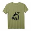 Damen Tier Silhouette T-Shirt mit V-Ausschnitt – Perfektes Geschenk für Naturliebhaber, Tierfreunde & Tierliebhaber zu Geburtstag & Weihnachten
