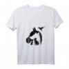 Damen Tier Silhouette T-Shirt mit V-Ausschnitt – Perfektes Geschenk für Naturliebhaber, Tierfreunde & Tierliebhaber zu Geburtstag & Weihnachten