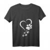 Hund Baby Hunde Hundepfoten Herz T-Shirt mit V-Ausschnitt – Perfektes Geschenk für Hundebesitzer, Hundemamas & Hundeliebhaber zu Geburtstagen, Weihnachten & besonderen Anlässen