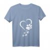 Hund Baby Hunde Hundepfoten Herz T-Shirt mit V-Ausschnitt – Perfektes Geschenk für Hundebesitzer, Hundemamas & Hundeliebhaber zu Geburtstagen, Weihnachten & besonderen Anlässen