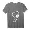 Hund Baby Hunde Hundepfoten Herz T-Shirt mit V-Ausschnitt – Perfektes Geschenk für Hundebesitzer, Hundemamas & Hundeliebhaber zu Geburtstagen, Weihnachten & besonderen Anlässen