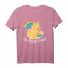 Buntes LGBTQ Regenbogen Quitscheenten Design CSD Rainbow T-Shirt - Unterstützung der Toleranz & Pride, Perfektes Geschenk für LGBTQ+ & Allies