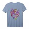 Anatomisches Herz mit Blumen T-Shirt für Frauen und Männer – Liebe und Wertschätzung zum Mutter-, Vater- oder Partnergeschenk