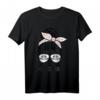 Aussie Mom Messy Bun Haarbrille T-Shirt – Niedliches Hundemama-Design für Aussie-Liebhaber und Hundemütter