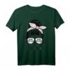 Aussie Mom Messy Bun Haarbrille T-Shirt – Niedliches Hundemama-Design für Aussie-Liebhaber und Hundemütter