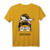 Aussie Mom Messy Bun Haarbrille T-Shirt – Niedliches Hundemama-Design für Aussie-Liebhaber und Hundemütter