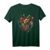 Anatomisches Herz und Blumen T-Shirt – Lustiges Medizin-Design für Ärzte, Kardiologen, Familien und Liebesbeweis