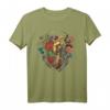 Anatomisches Herz und Blumen T-Shirt – Lustiges Medizin-Design für Ärzte, Kardiologen, Familien und Liebesbeweis