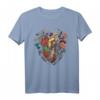 Anatomisches Herz und Blumen T-Shirt – Lustiges Medizin-Design für Ärzte, Kardiologen, Familien und Liebesbeweis