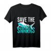 Save the Sharks Hai Schutz Artenschutz T-Shirt - Für Meeresschützer, Taucher und Umweltaktivisten