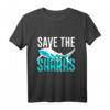 Save the Sharks Hai Schutz Artenschutz T-Shirt - Für Meeresschützer, Taucher und Umweltaktivisten