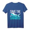 Save the Sharks Hai Schutz Artenschutz T-Shirt - Für Meeresschützer, Taucher und Umweltaktivisten