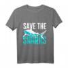 Save the Sharks Hai Schutz Artenschutz T-Shirt - Für Meeresschützer, Taucher und Umweltaktivisten