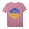 Frieden in der Ukraine Sonnenblume Beunruhigt T-Shirt – Unterstützendes Geschenk in Blau und Gelb für ukrainisches Herz