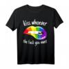 Kiss Whoever The F+++ You Want LGBT Regenbogen T-Shirt – Support für die LGBTQ-Community, Pride & Coming Out Geschenk