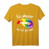 Kiss Whoever The F+++ You Want LGBT Regenbogen T-Shirt – Support für die LGBTQ-Community, Pride & Coming Out Geschenk