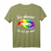 Kiss Whoever The F+++ You Want LGBT Regenbogen T-Shirt – Support für die LGBTQ-Community, Pride & Coming Out Geschenk