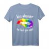 Kiss Whoever The F+++ You Want LGBT Regenbogen T-Shirt – Support für die LGBTQ-Community, Pride & Coming Out Geschenk